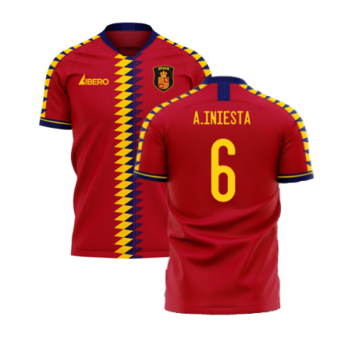 2020-2021 Spain Home Adidas Baby Kit (A.INIESTA 6)