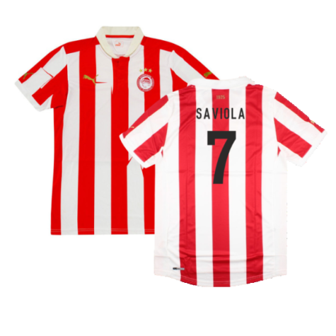 2012-2013 Olympiakos Home Shirt (Saviola 7)