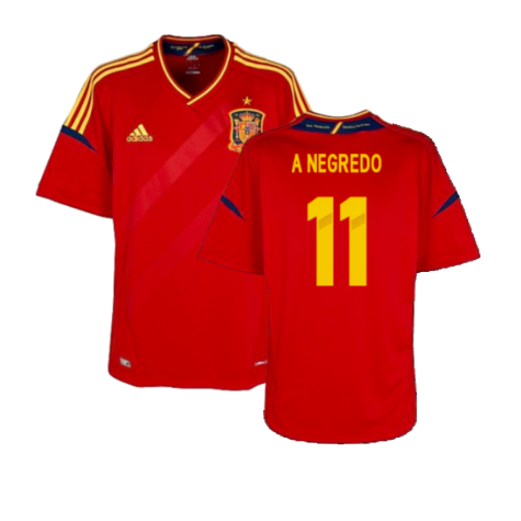 2012-2013 Spain Home Shirt (A Negredo 11)