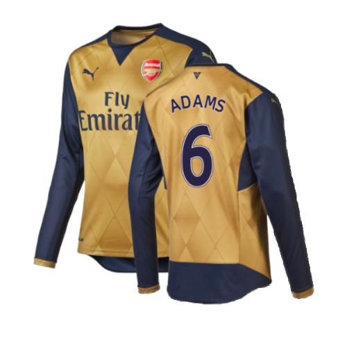 2015-2016 Arsenal Away Long Sleeve Shirt (ADAMS 6)