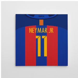 2016-2017 Barcelona Canvas Print (Neymar JR 11)