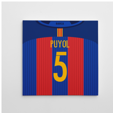 2016-2017 Barcelona Canvas Print (Puyol 5)