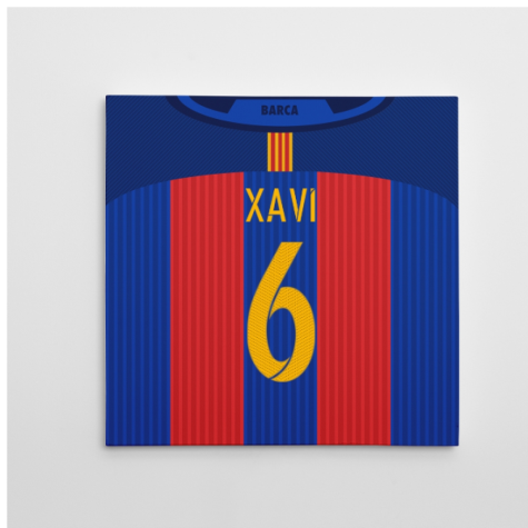 2016-2017 Barcelona Canvas Print (Xavi 6)