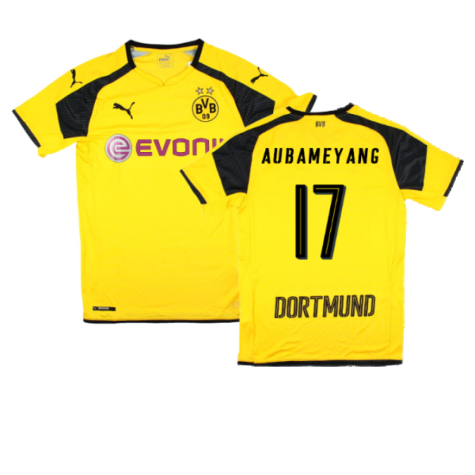 2016-2017 Borussia Dortmund International Home Shirt (Aubameyang 17)