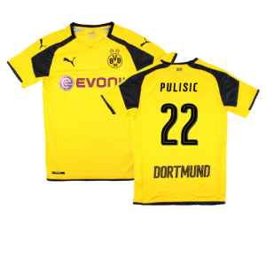 2016-2017 Borussia Dortmund International Home Shirt (Pulisic 22)