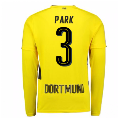 2017-18 Borussia Dortmund Long Sleeve Home Shirt (Park 3)