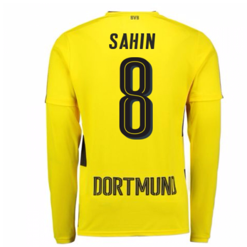 2017-18 Borussia Dortmund Long Sleeve Home Shirt (Sahin 8)