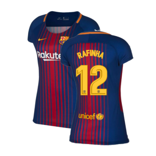 2017-2018 Barcelona Home Shirt (Womens) (Rafinha 12)