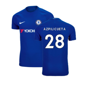 2017-2018 Chelsea Home Shirt (Azpilicueta 28)