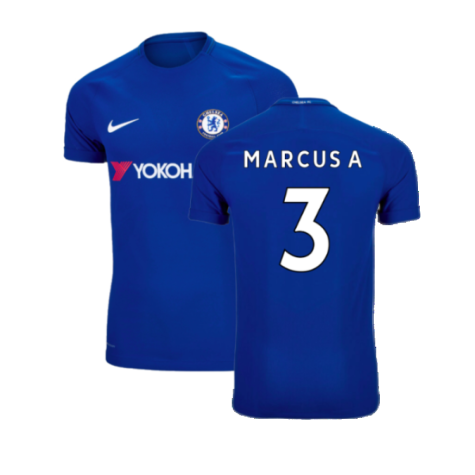 2017-2018 Chelsea Home Shirt (Marcos A. 3)