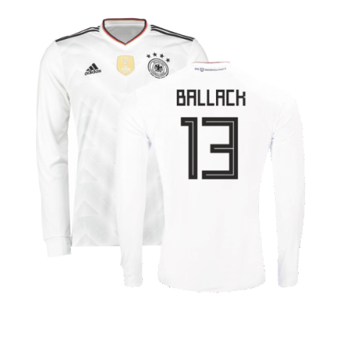 2017-2018 Germany Long Sleeve Home Shirt (Ballack 13)