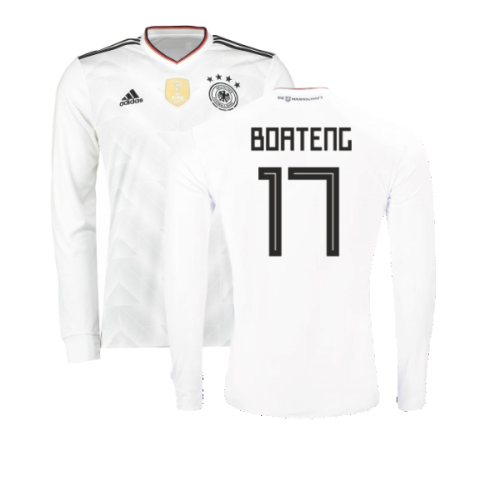 2017-2018 Germany Long Sleeve Home Shirt (Boateng 17)