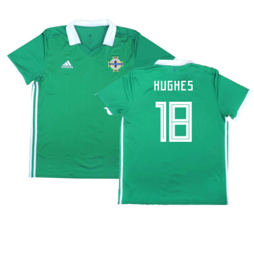 2017-2018 Northern Ireland Home Shirt ((Very Good) L) (Hughes 18)