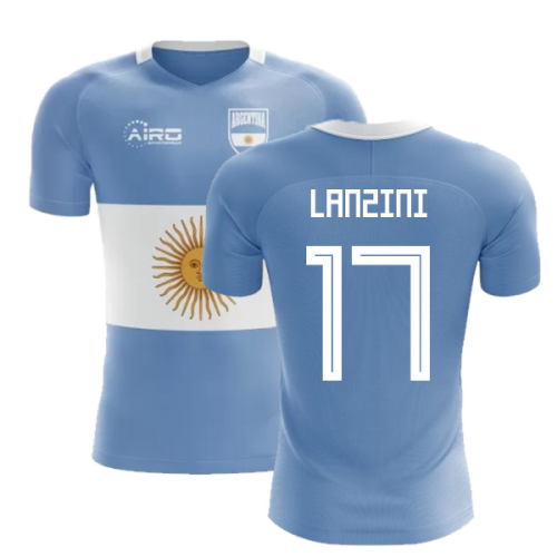 2024-2025 Argentina Flag Concept Football Shirt (Lanzini 17)