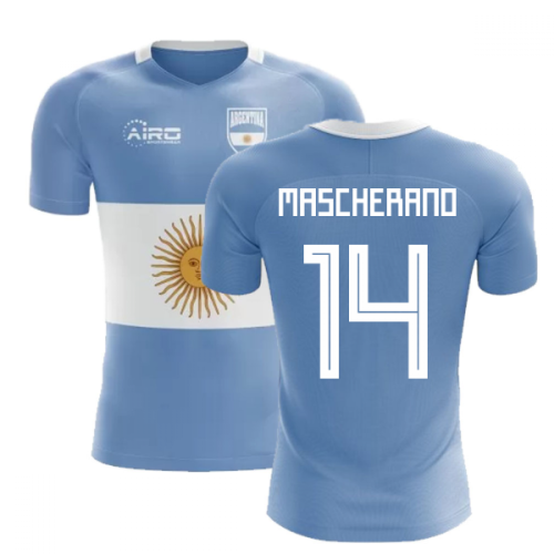 2024-2025 Argentina Flag Concept Football Shirt (Mascherano 14)