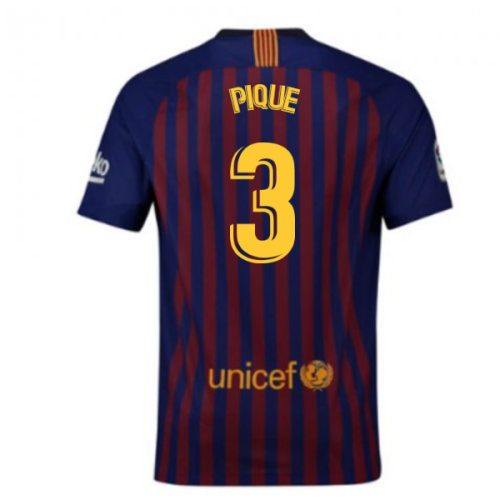 2018-2019 Barcelona Home Nike Football Shirt (Pique 3)