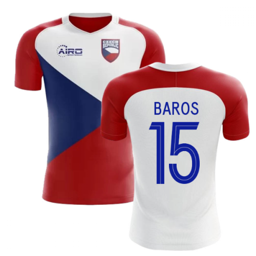 2024-2025 Czech Republic Home Concept Football Shirt (BAROS 15) - Kids