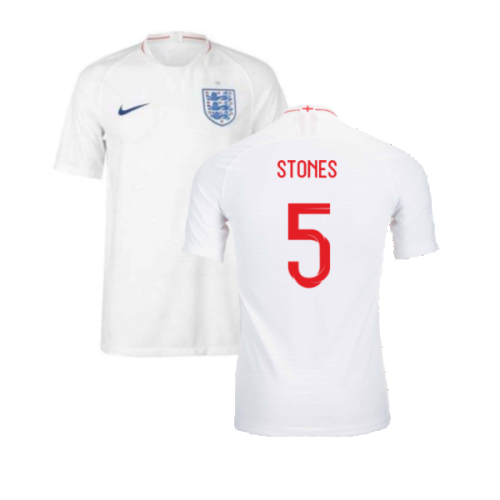 2018-2019 England Authentic Home Shirt (Stones 5)