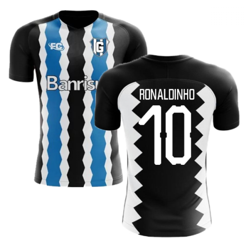 2018-2019 Gremio Fans Culture Home Concept Shirt (Ronaldinho 10) - Womens