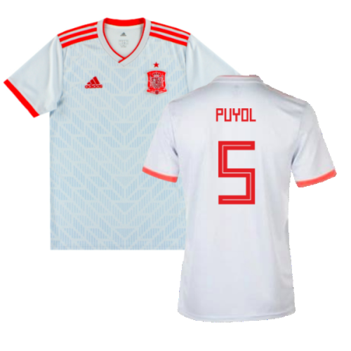 2018-2019 Spain Away Shirt (Puyol 5)