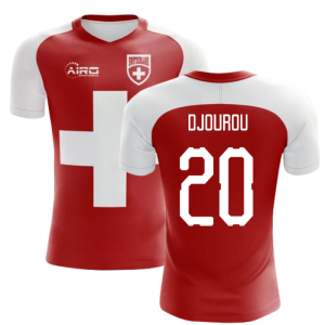 2025-2026 Switzerland Flag Concept Football Shirt (Djourou 20) 2025-2026 Switzerland Flag Concept Football Shirt (Djourou 20)
