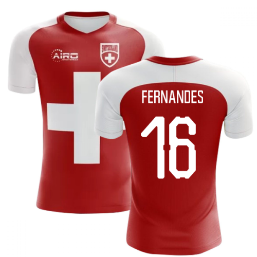 2024-2025 Switzerland Flag Concept Football Shirt (Fernandes 16)