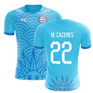 2018-2019 Uruguay Fans Culture Concept Home Shirt (M. Caceres 22)