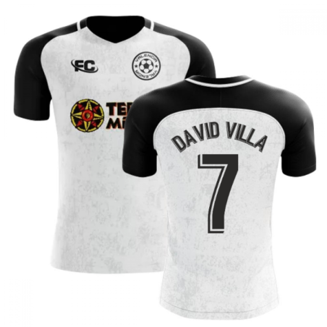 2018-2019 Valencia Fans Culture Home Concept Shirt (David Villa 7) - Kids