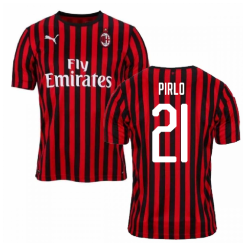 2019-2020 AC Milan Puma Authentic Home Football Shirt (PIRLO 21)