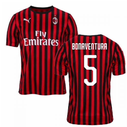 2019-2020 AC Milan Puma Home Football Shirt (BONAVENTURA 5)