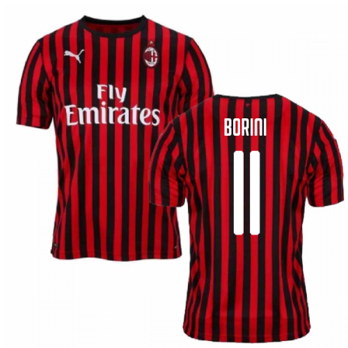 2019-2020 AC Milan Puma Home Football Shirt (BORINI 11)