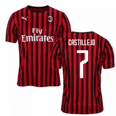 2019-2020 AC Milan Puma Home Football Shirt (CASTILLEJO 7)