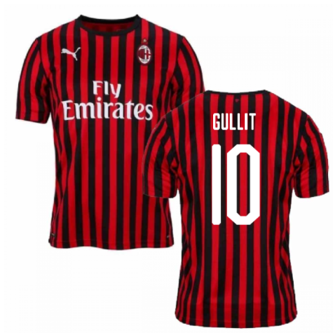 2019-2020 AC Milan Puma Home Football Shirt (GULLIT 10)