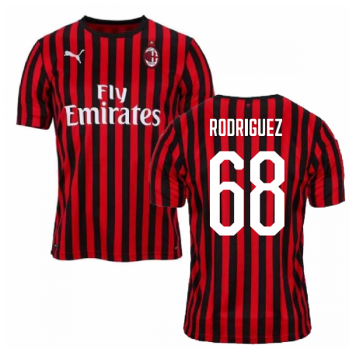 2019-2020 AC Milan Puma Home Football Shirt (RODRIGUEZ 68)