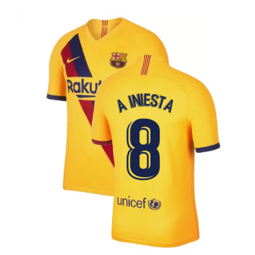 2019-2020 Barcelona Away Nike Shirt (Kids) (A INIESTA 8)