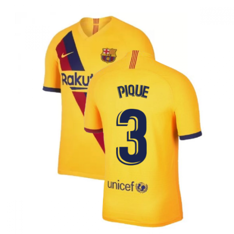 2019-2020 Barcelona Away Nike Shirt (Kids) (PIQUE 3)