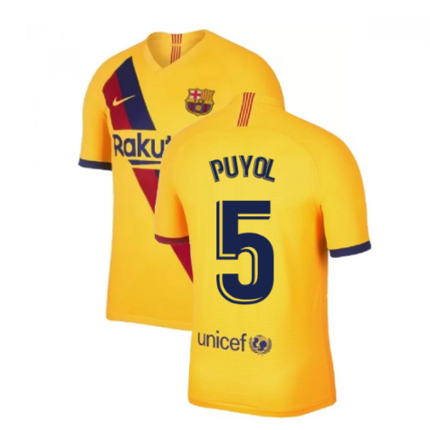 2019-2020 Barcelona Away Nike Shirt (Kids) (PUYOL 5)