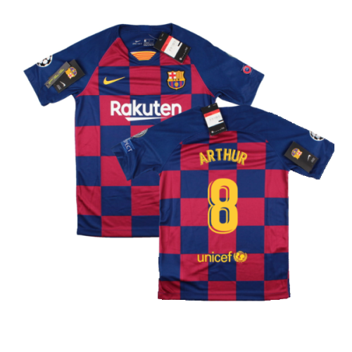 2019-2020 Barcelona CL Home Shirt (Kids) (ARTHUR 8)