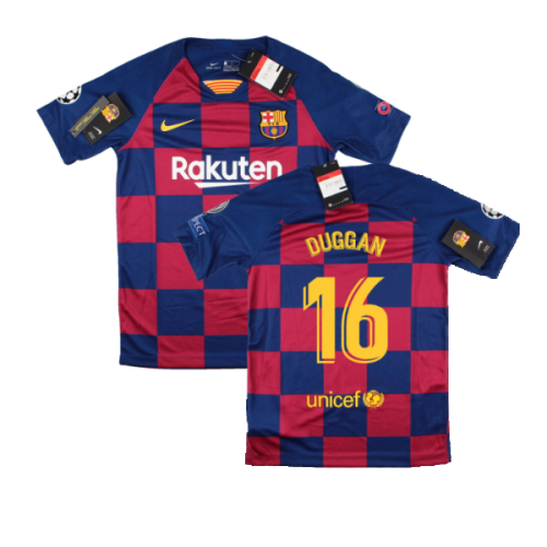 2019-2020 Barcelona CL Home Shirt (Kids) (Duggan 16)