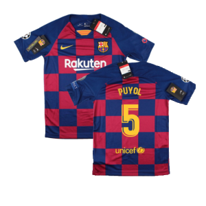 2019-2020 Barcelona CL Home Shirt (Kids) (PUYOL 5)