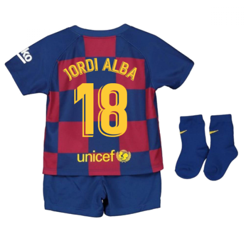 2019-2020 Barcelona Home Nike Baby Kit (JORDI ALBA 18)