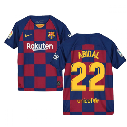 2019-2020 Barcelona Home Nike Shirt (Kids) (ABIDAL 22)