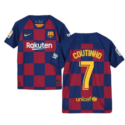 2019-2020 Barcelona Home Nike Shirt (Kids) (COUTINHO 7)