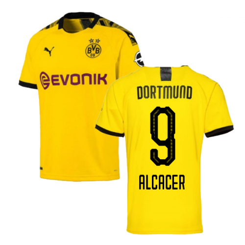 2019-2020 Borussia Dortmund Home Puma Shirt (Kids) (ALCACER 9)