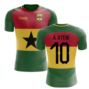 2024-2025 Ghana Flag Concept Football Shirt (A. Ayew 10)