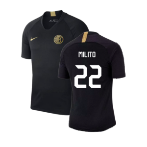 2019-2020 Inter Milan Training Shirt (Black) (Milito 22)