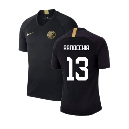 2019-2020 Inter Milan Training Shirt (Black) (Ranocchia 13)