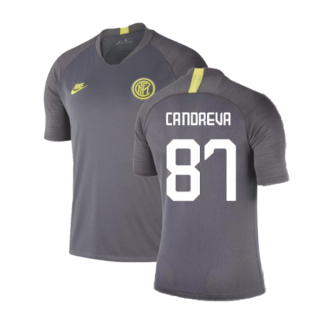 2019-2020 Inter Milan Training Shirt (Dark Grey) (Candreva 87)