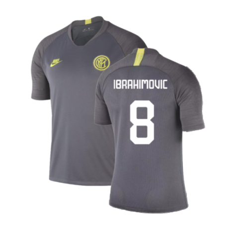 2019-2020 Inter Milan Training Shirt (Dark Grey) (Ibrahimovic 8)