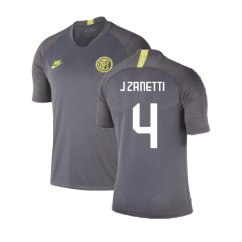 2019-2020 Inter Milan Training Shirt (Dark Grey) (J Zanetti 4)